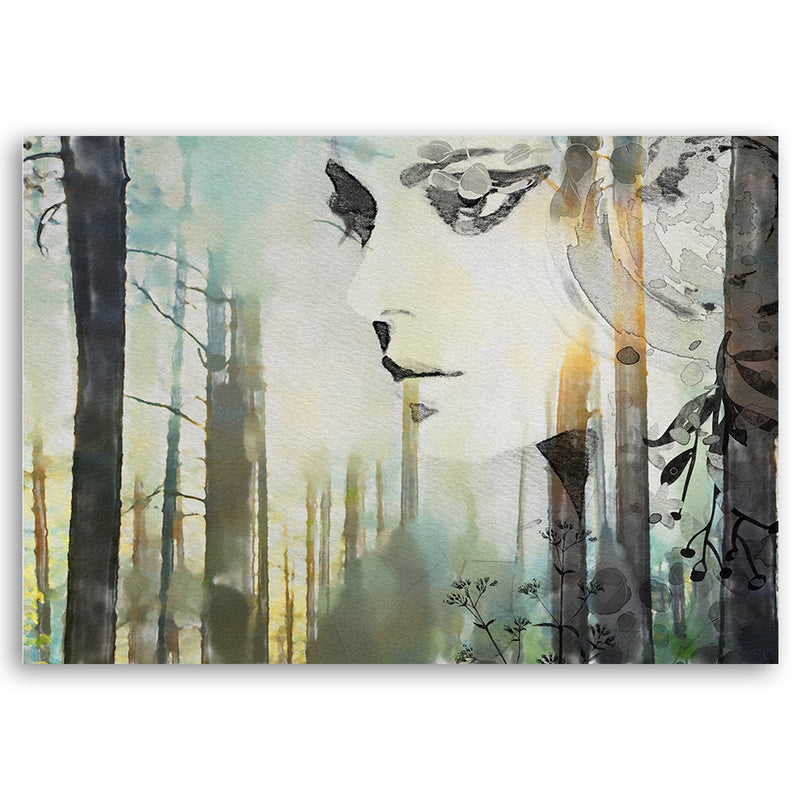 Canvas print, Abstract face of a woman