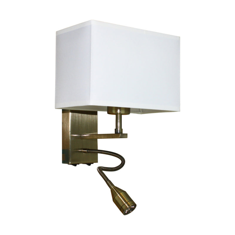 Relax Wall lamp 1xE27 Max.60W, 1xLED Integrated 1W Patina / White