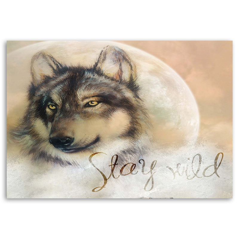 Deco panel print, Wolf Stay Wild