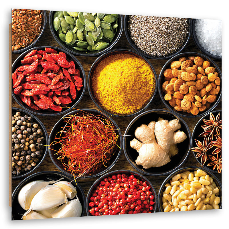Deco panel print, Kitchen spices food