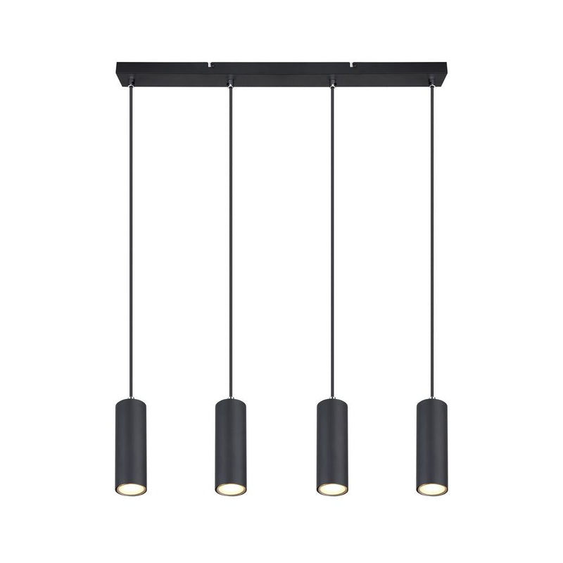 Linear suspension Globo Lighting ROBBY metal black GU10 4 lamps