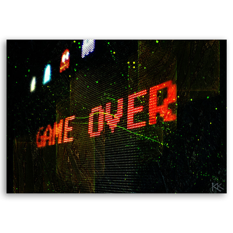 Deco panel print, Game Over for the player