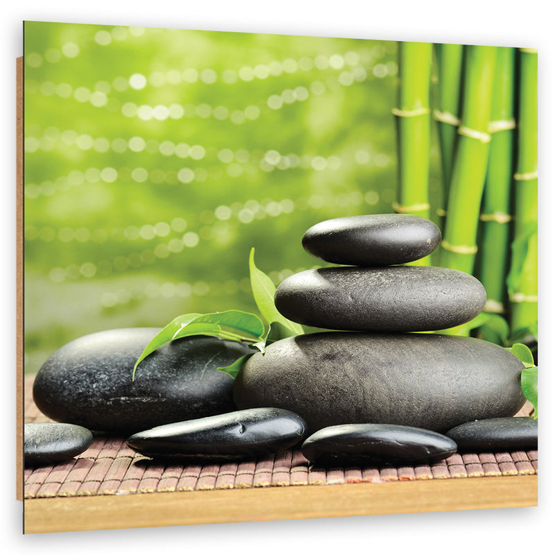 Deco panel print, Stones leaves zen spa