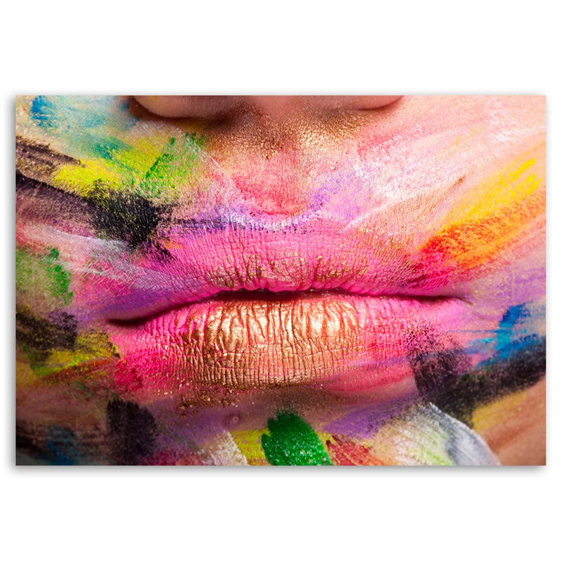 Canvas print, Colourful lips