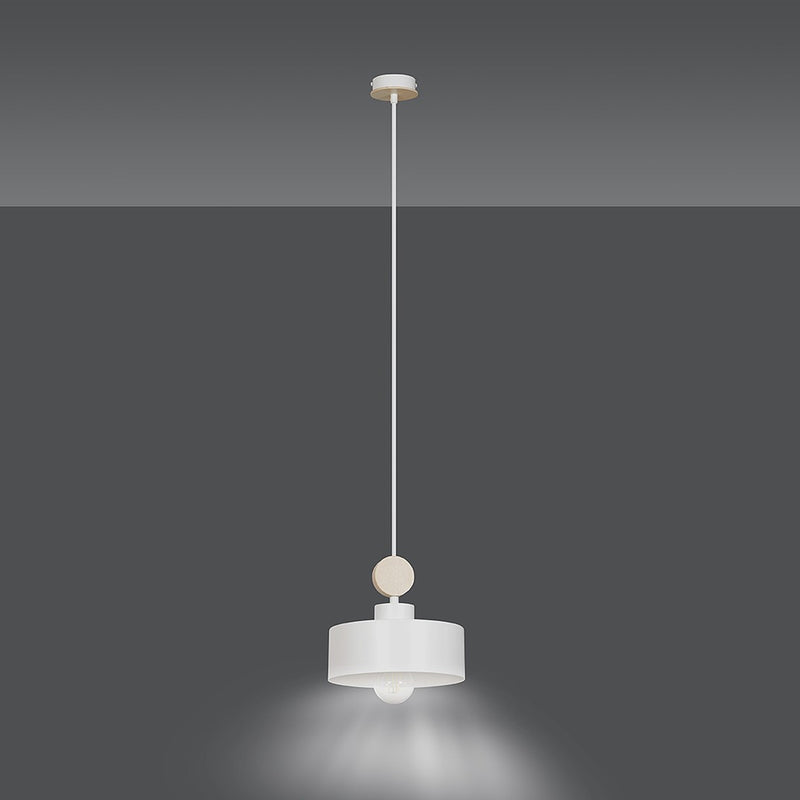 TUNISO pendant lamp 1L, white, E27