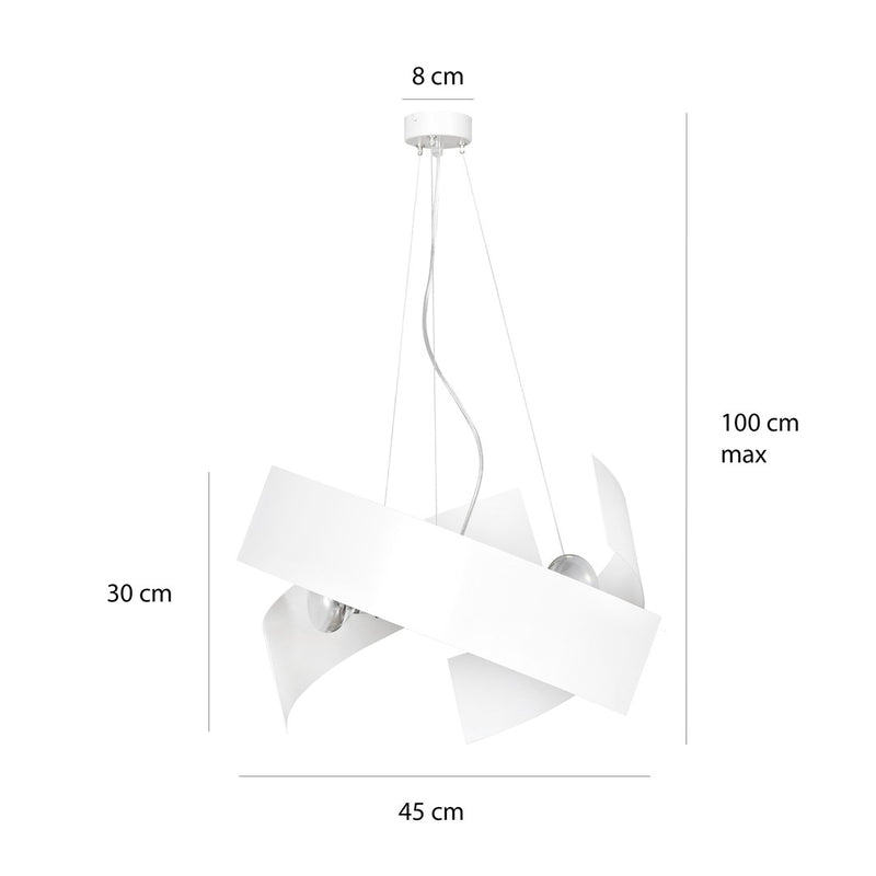 MODO pendant lamp 3L, white, E27