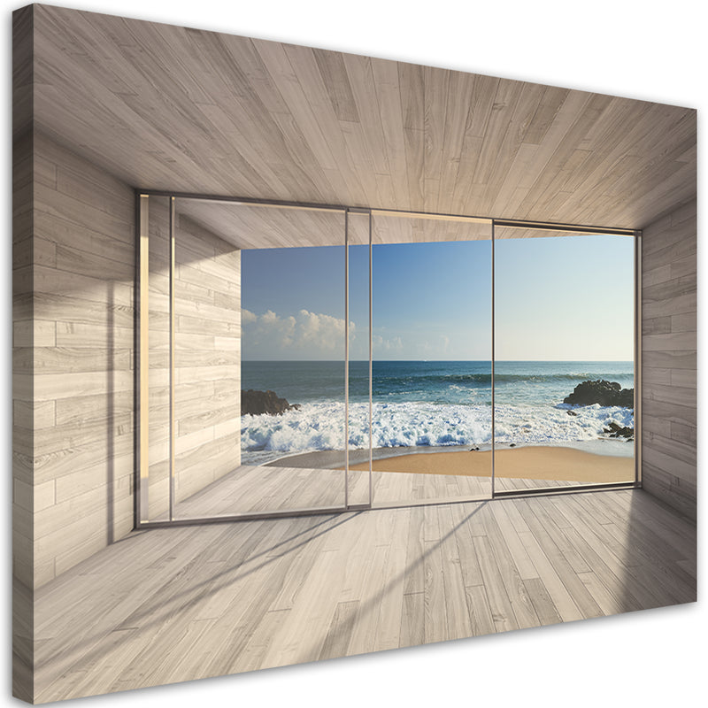 Canvas print, Sea view from the window