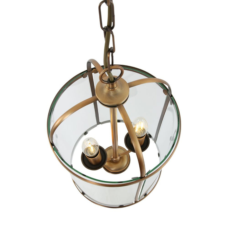 Pendant Pimpernel glass bronze E14 2 lamps
