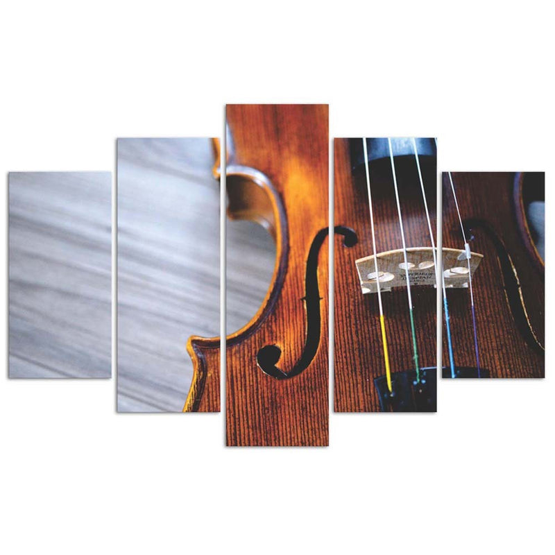 Five piece picture deco panel, Violin