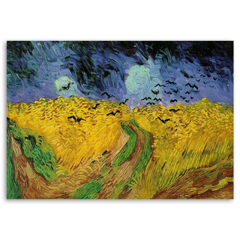 Deco panel print, Wheat field with ravens - v. van gogh reproduction