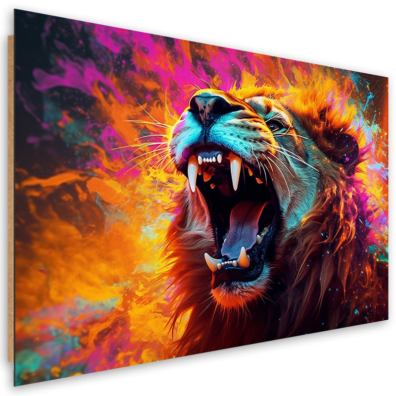 Panel decorativo estampado, Lion Roar Abstract