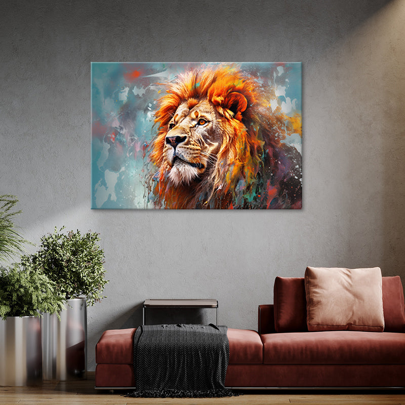 Canvas print, Animal Lion Abstraction