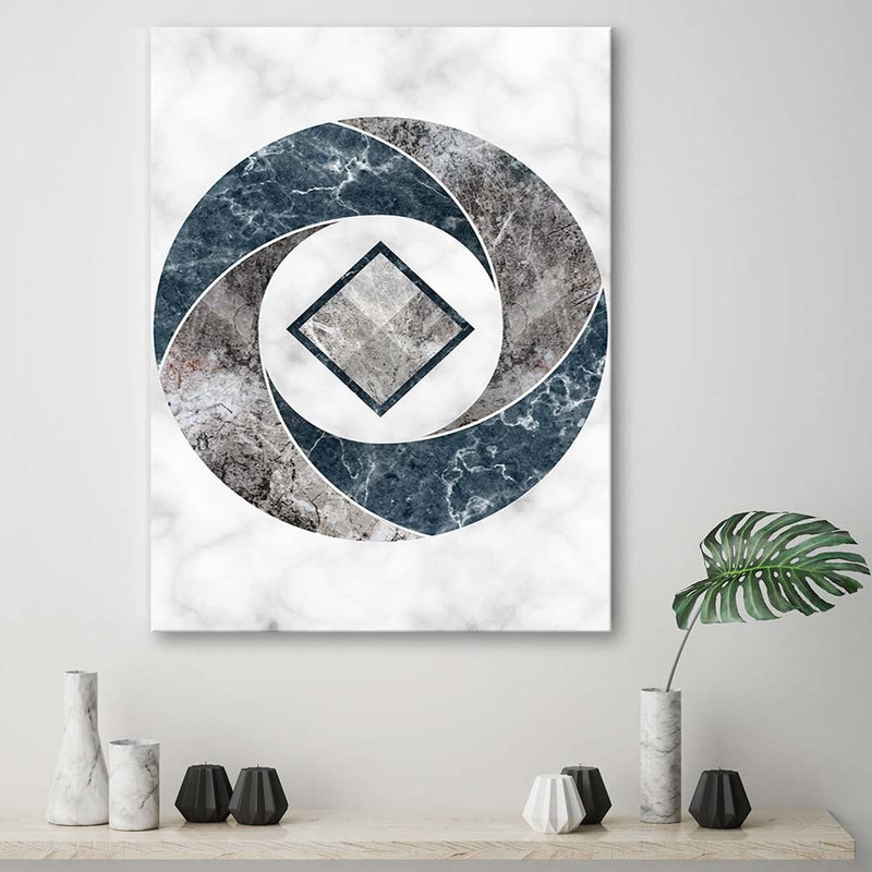 Deco panel print, Abstract geometry - marble