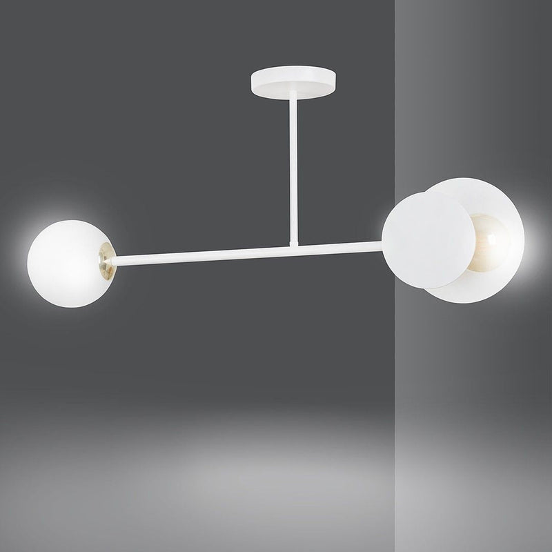 MINERVA ceiling lamp 2L, D15 white, E27