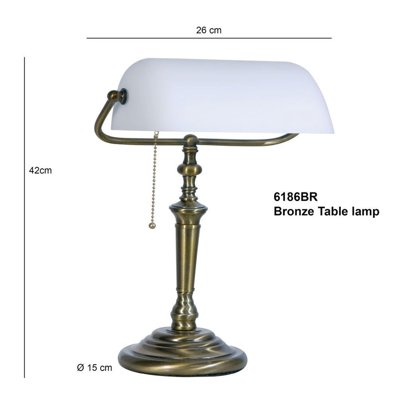 Table lamp Ancilla glass bronze E27