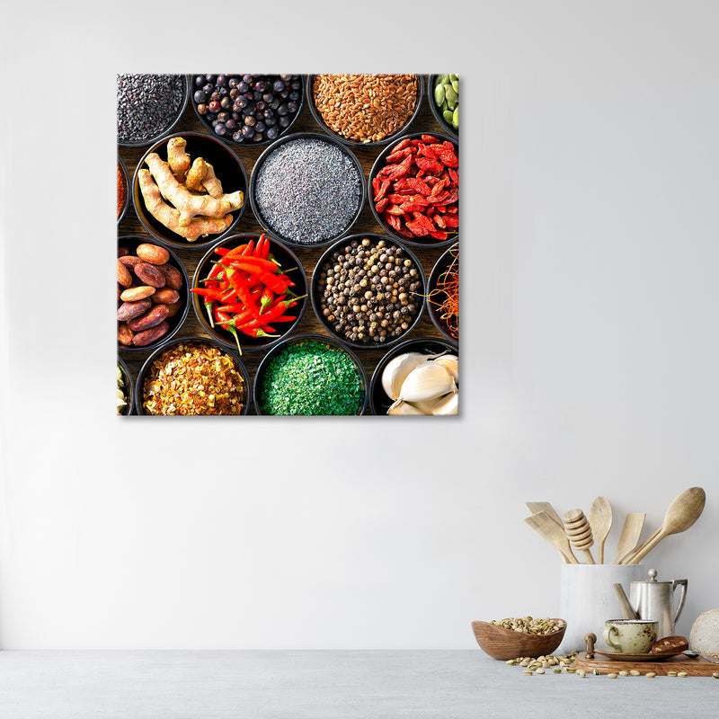 Deco panel print, Food and cooking spices