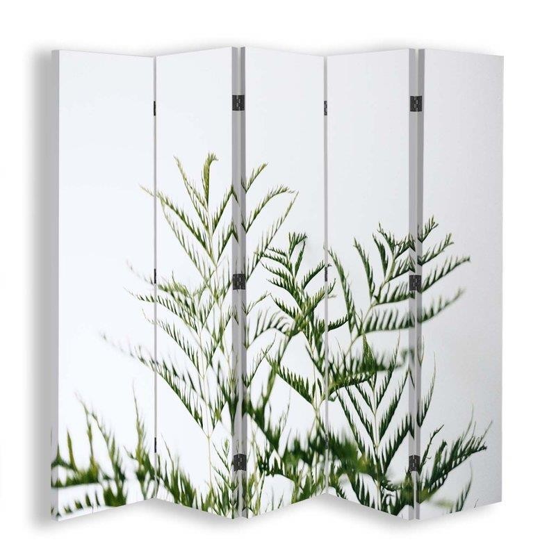 Room divider Double-sided rotatable, Green Fern Leaves