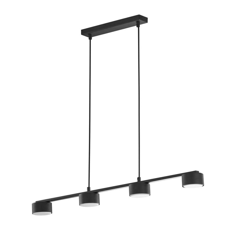 Linear suspension DALLAS metal black GX53 4 lamps