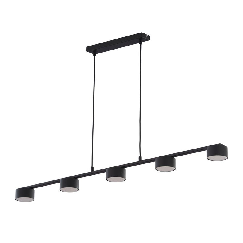 Linear suspension DALLAS metal black GX53 5 lamps