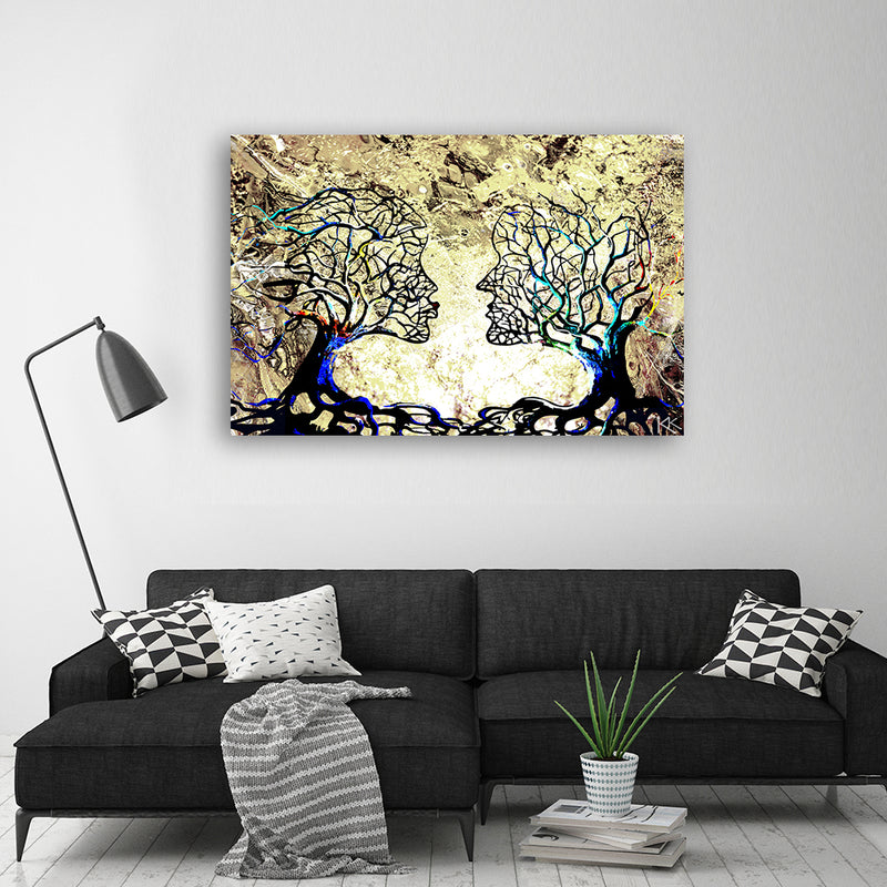 Deco panel print, Tree kiss abstract