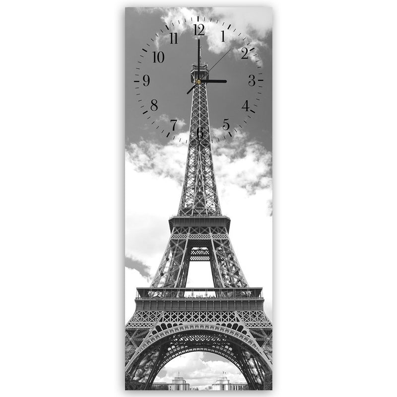 Reloj de pared, Torre Eiffel en las nubes.