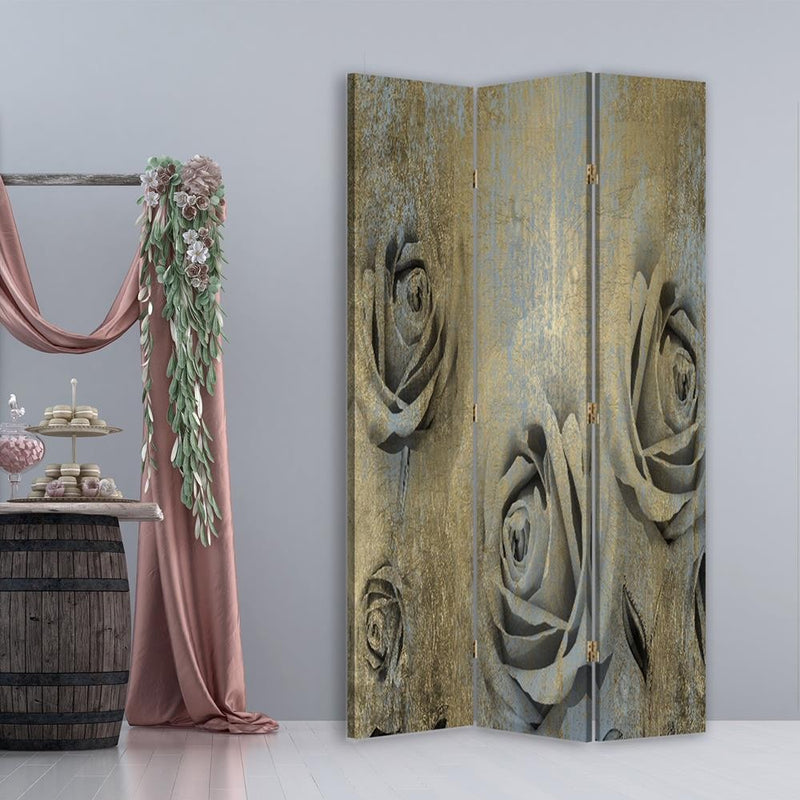 Room divider Double-sided rotatable, Art deco roses