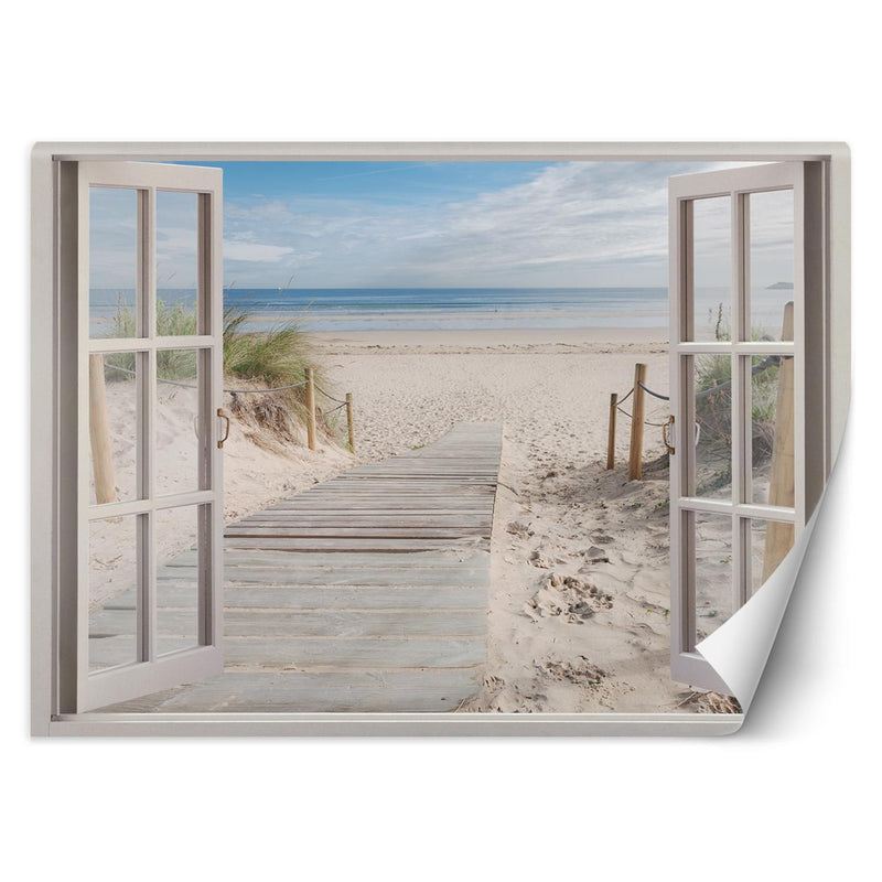 Wallpaper, Window view beach sea nature