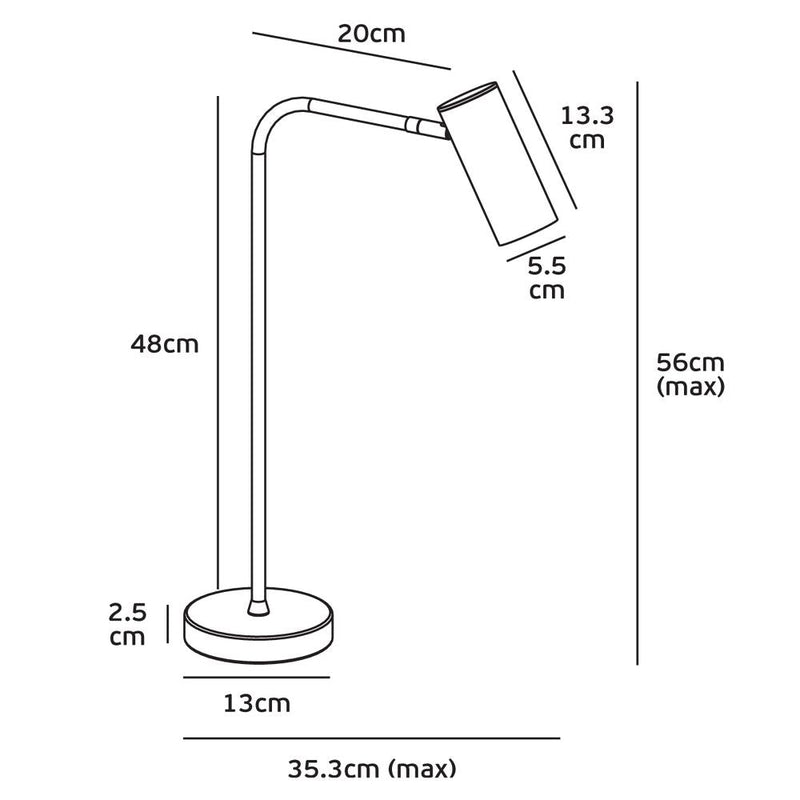 Desk lamps VK Leading Light (VK/03096/B) GU10