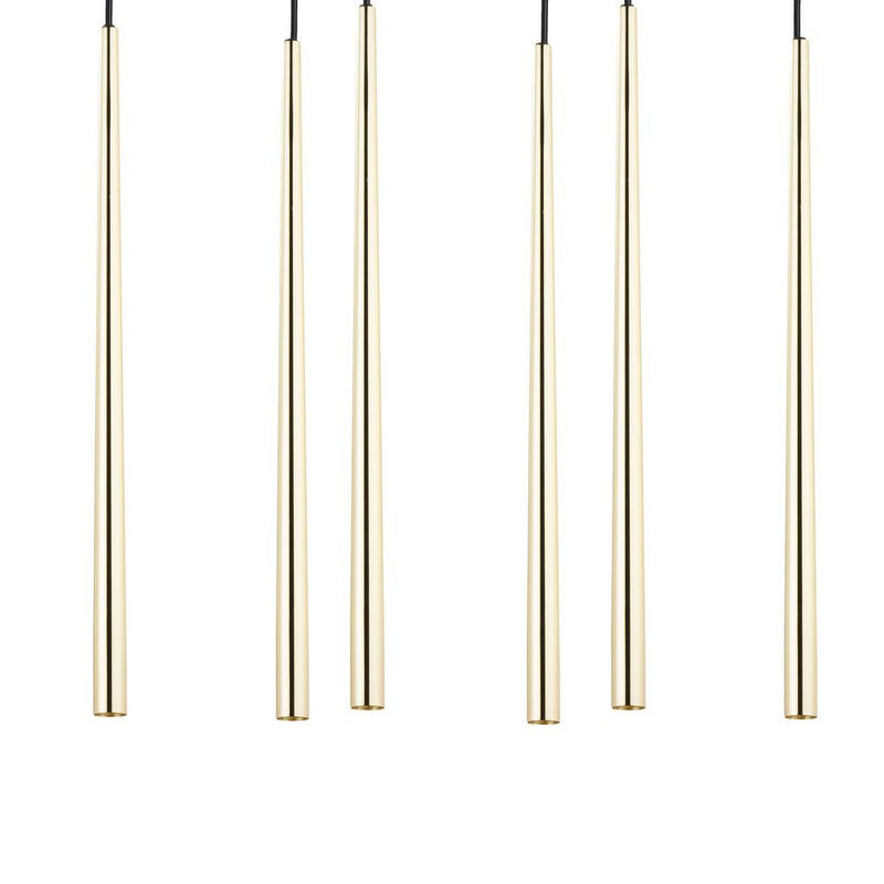 Linear suspension PIANO metal G9 6 lamps