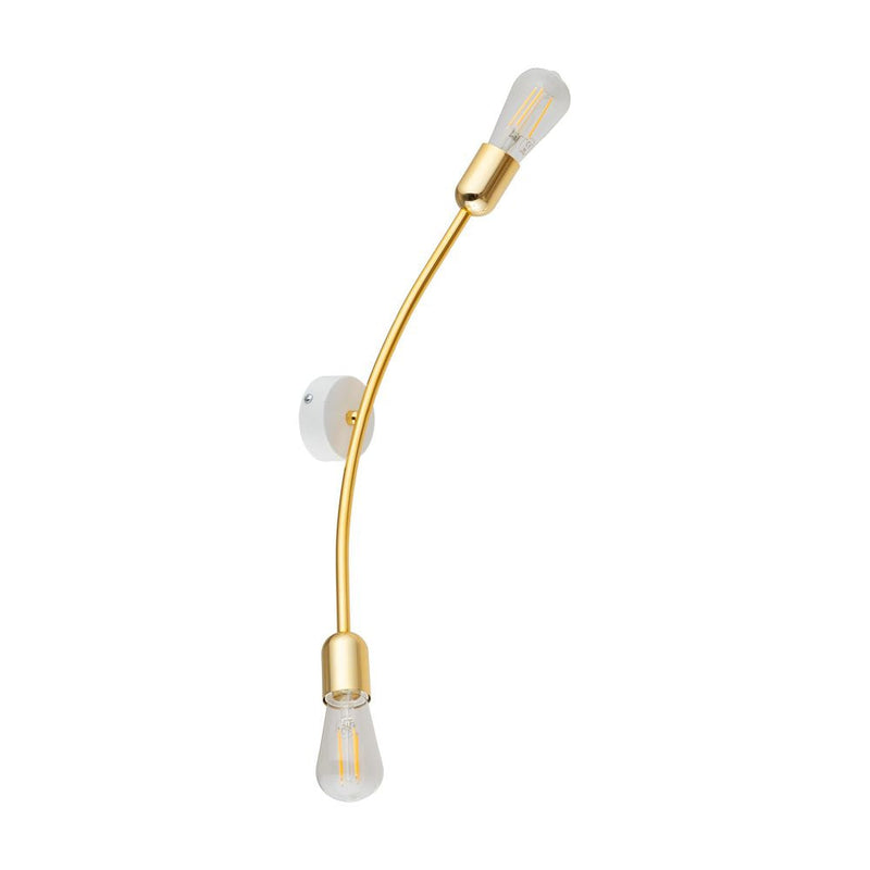 Washer sconce HELIX metal gold E27 2 lamps