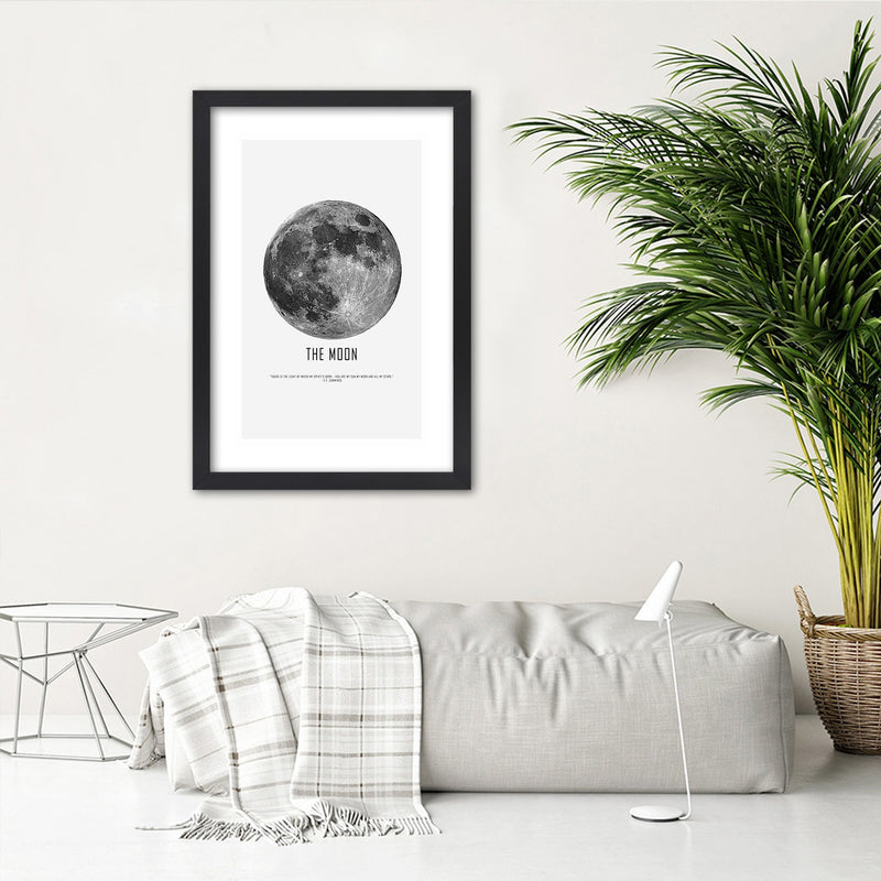 Picture in black frame, Moon