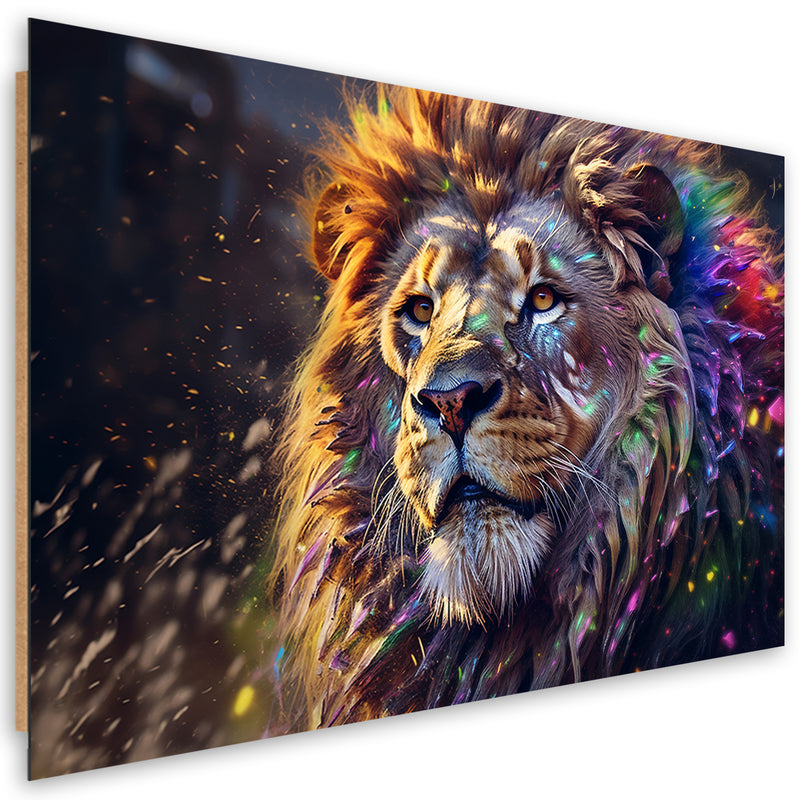 Deco panel print, Lion Animal Abstraction