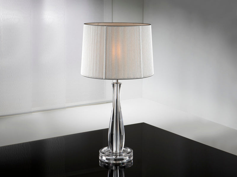 LIN clear table lamp w/shade