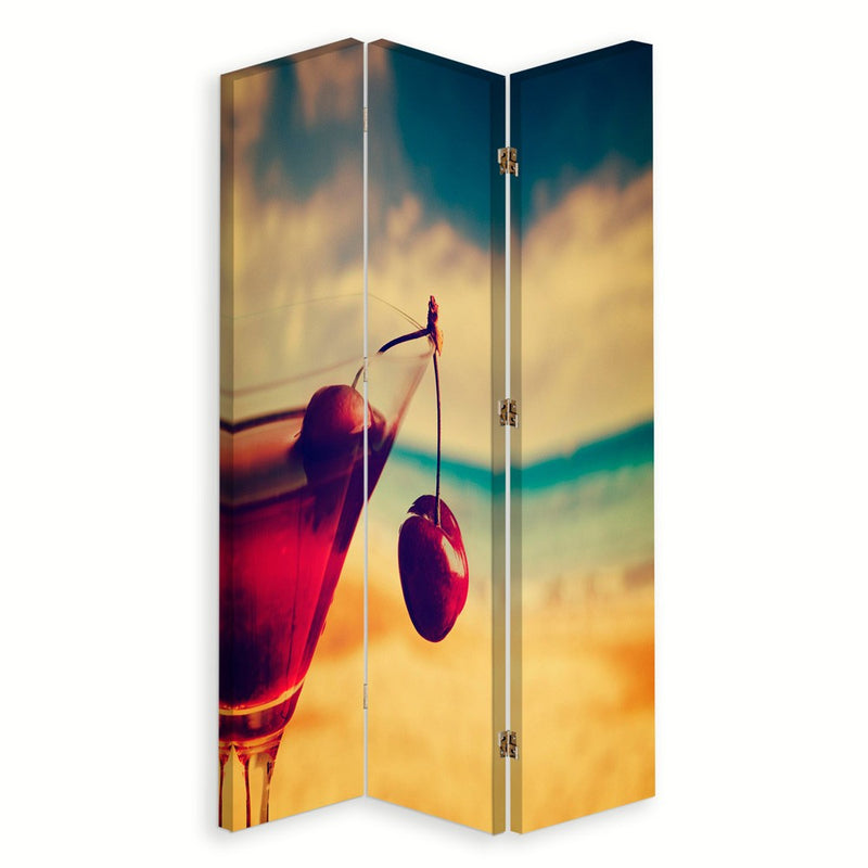Room divider Double-sided rotatable, Cherry drink