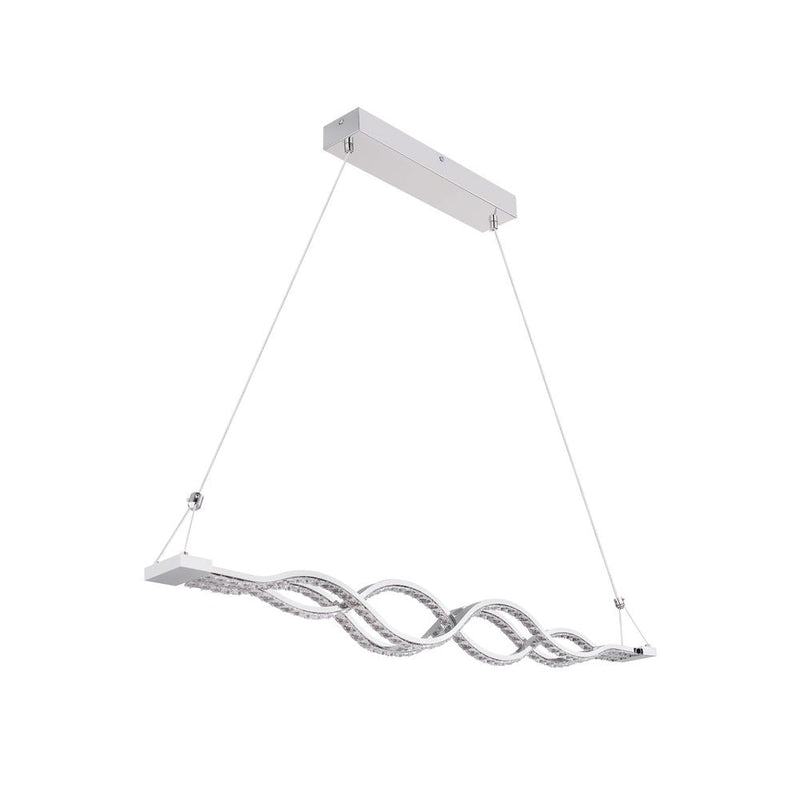 Linear suspension Globo Lighting PILLA metal chrome LED