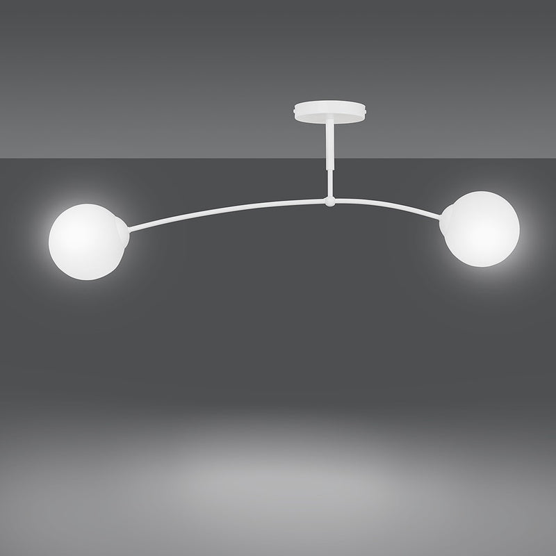 PREGOS ceiling lamp 2L, D15 white, E14