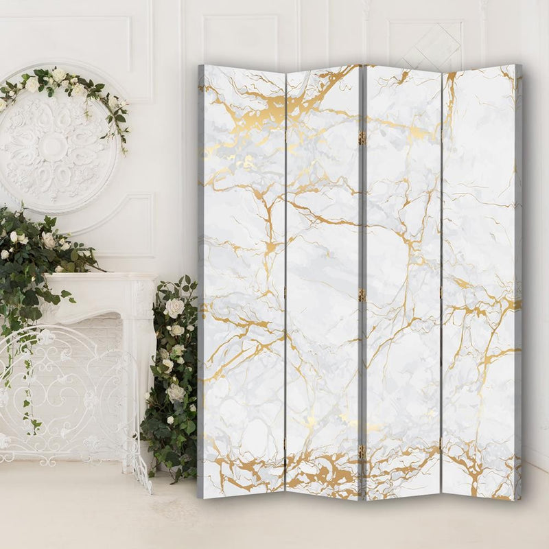 Room divider Double-sided rotatable, Light marble