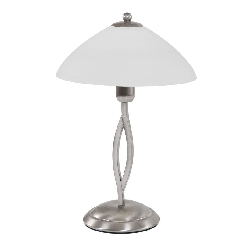 Table lamp Capri glass steel E27