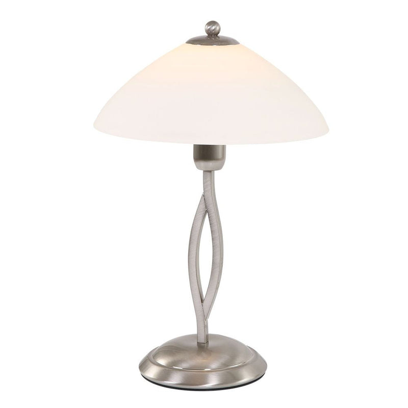 Table lamp Capri glass steel E27