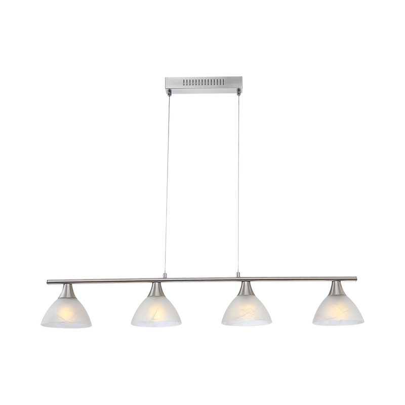 Linear suspension Globo Lighting RUBEN metal nickel E14 4 lamps