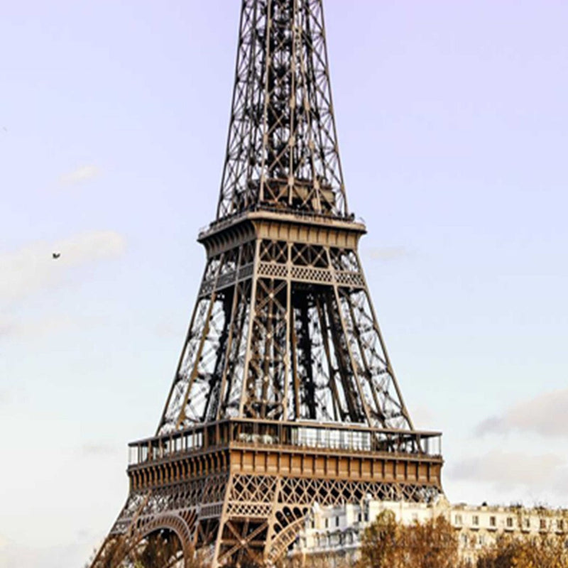 Separador de ambientes giratorio por ambos lados, Torre Eiffel sobre el fondo del cielo