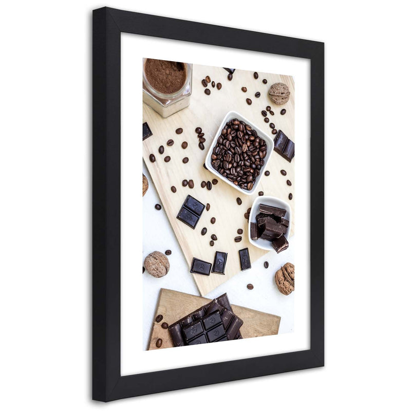 Picture in black frame, Coffee mess