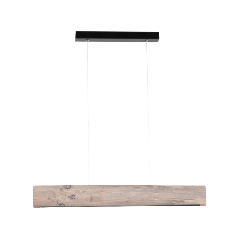 Lucas Wooden FSC Pendant Lamp 1xLED 24V Integrated 25.5W Pine Gray/Black/Touch Dimmer