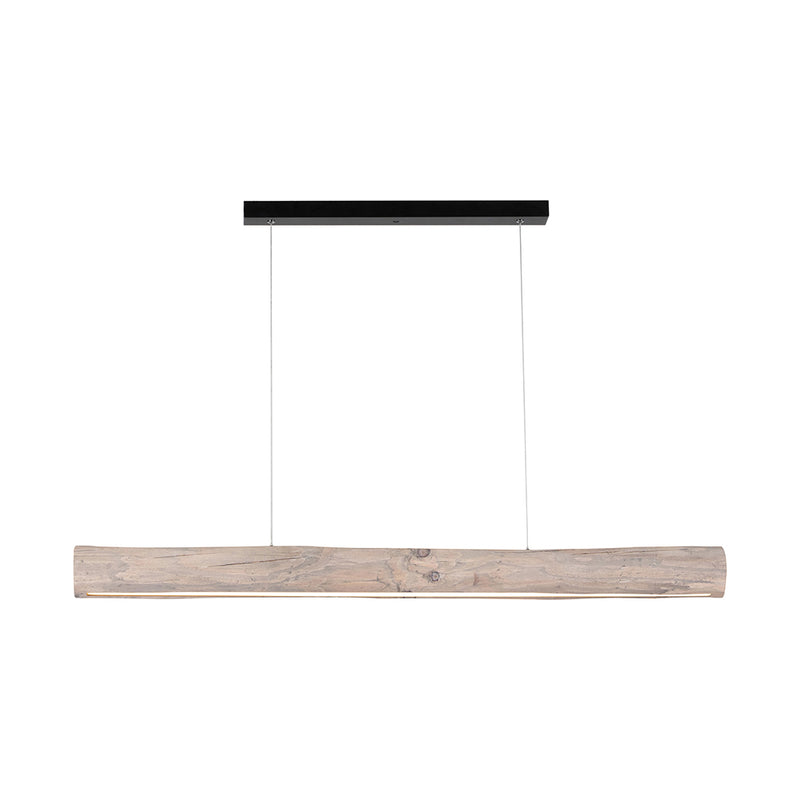 Lucas Wooden FSC Pendant Lamp 1xLED 24V Integrated 33W Pine Gray/Black/Touch Dimmer