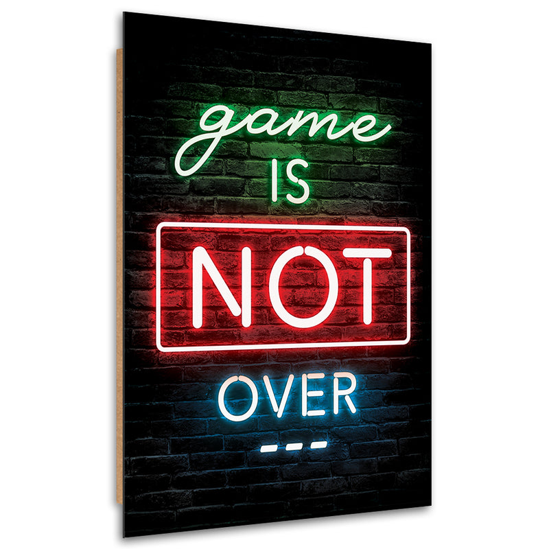 Deco panel print, Inscription for players neon gaming