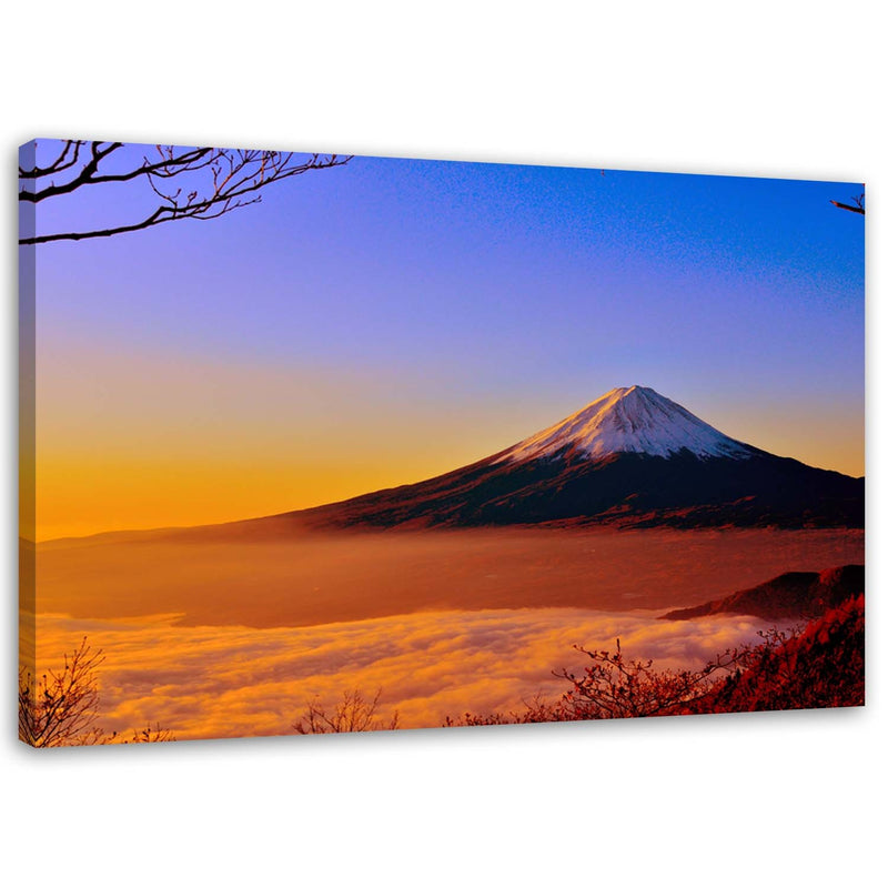 Canvas print, Mount fuji bathed in sunlight