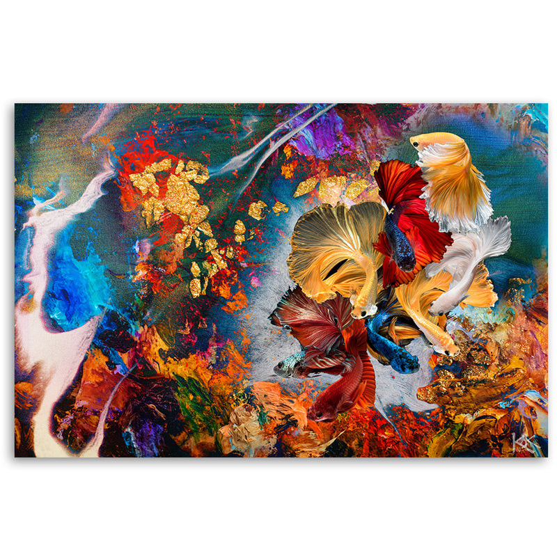 Canvas print, Colourful fish abstract