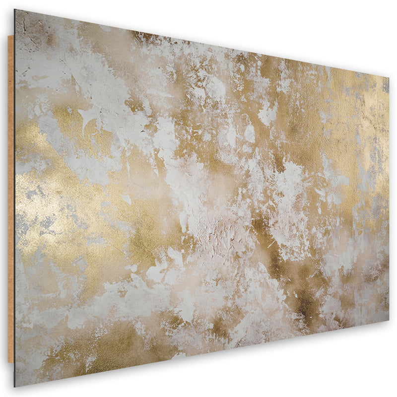 Deco panel print, Gold stains abstract