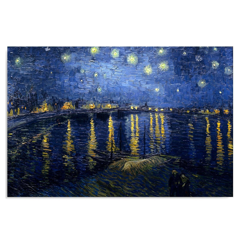 Canvas print, Reproduction of the painting by v. van gogh - starry night over the rhone