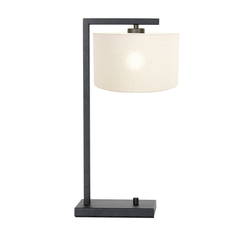 Table lamp Rod linen grey E27